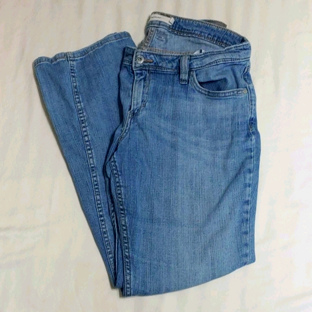 Levi's Mid Rise Boot Cut Jeans Silver Patch 16W